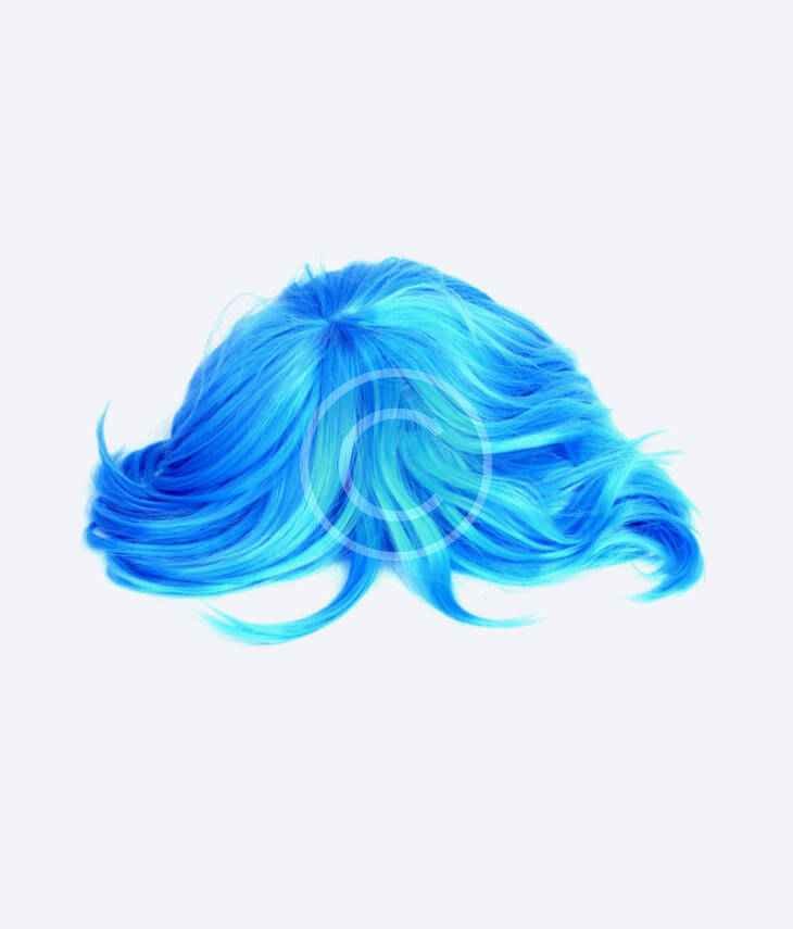 Blue wig